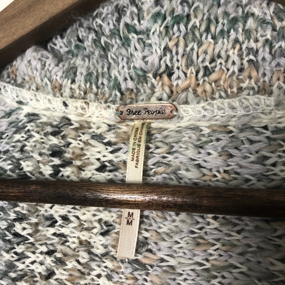Free People Fringe Knit Cardigan Shawl Wool Alpaca - Picture 7 of 7